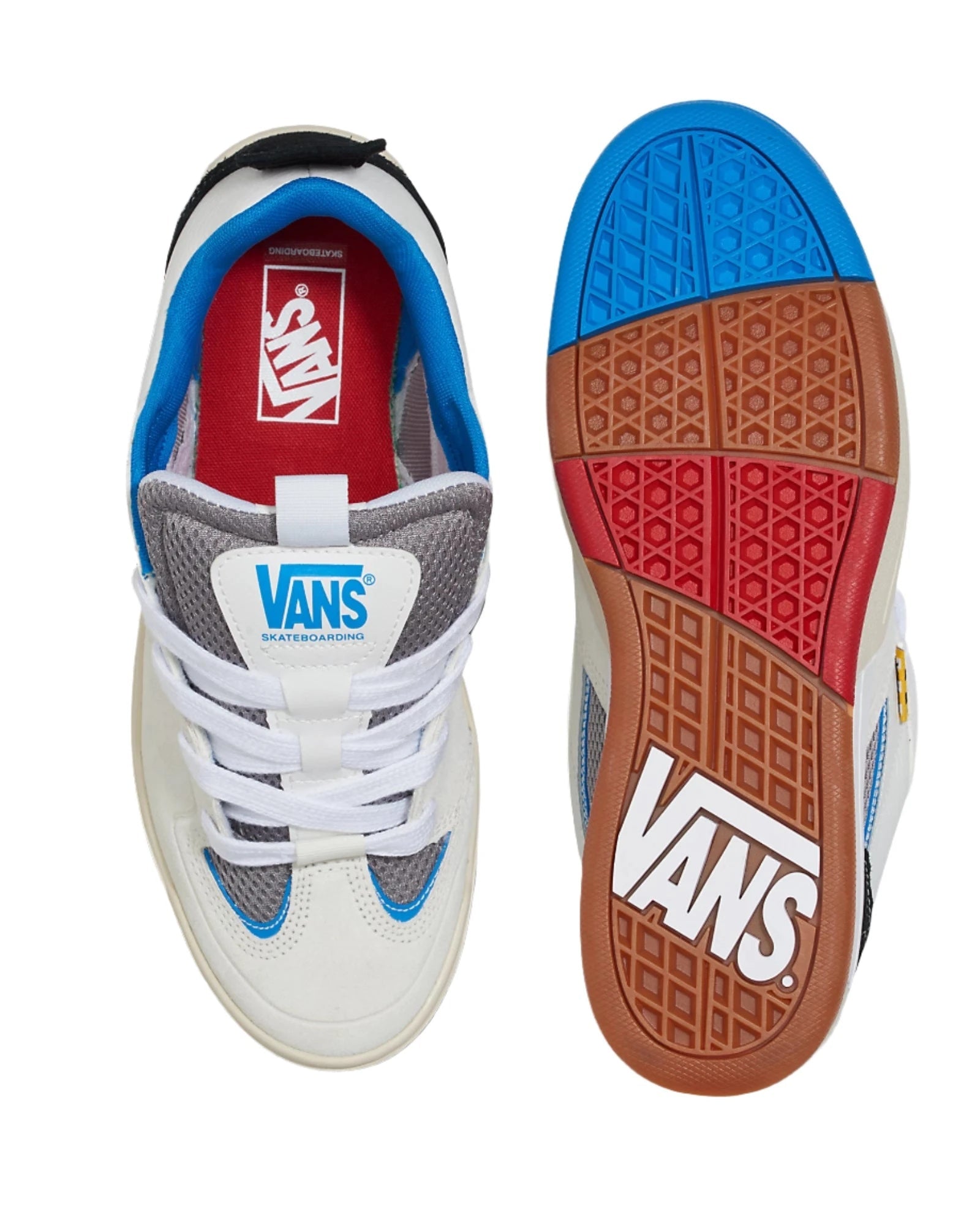 VANS Skate Mixxa Shoes for Men & Women - White/Multi Color Skateboarding Sneakers - Perfect for Streetwear, Casual Wear & Skateboarding