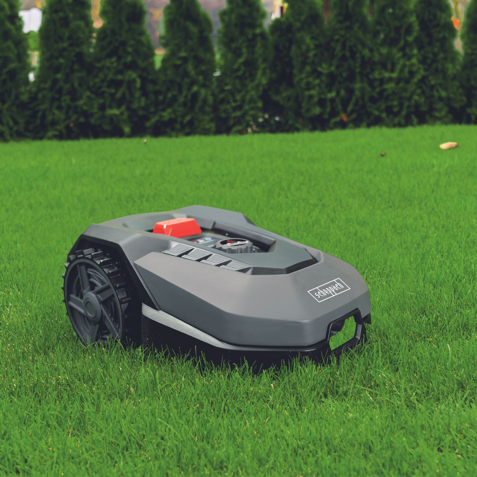 Scheppach ROBOCUT L500 Robotic Lawn Mower - Automatic Cordless Grass Cutter for Small to Medium Yards | Perfect for Busy Homeowners & Eco-Friendly Landscaping