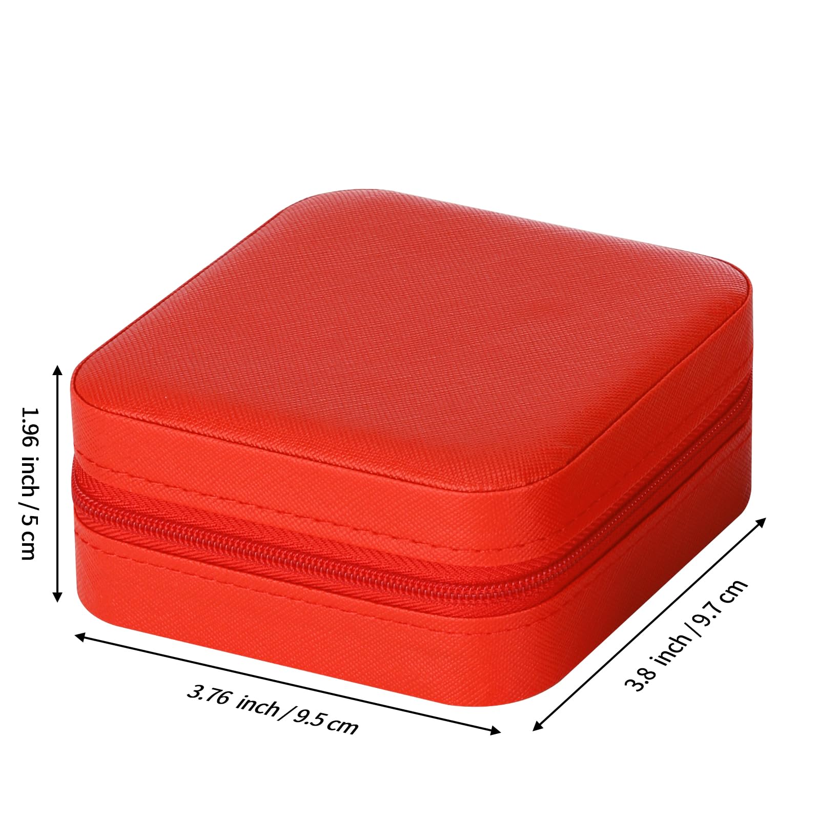 LETURE 3-Piece Travel Jewelry Organizer Box Set - Portable Mini Jewelry Storage for Rings, Earrings, Necklaces - Perfect for Travel, Gifts & Home Organization (Red)