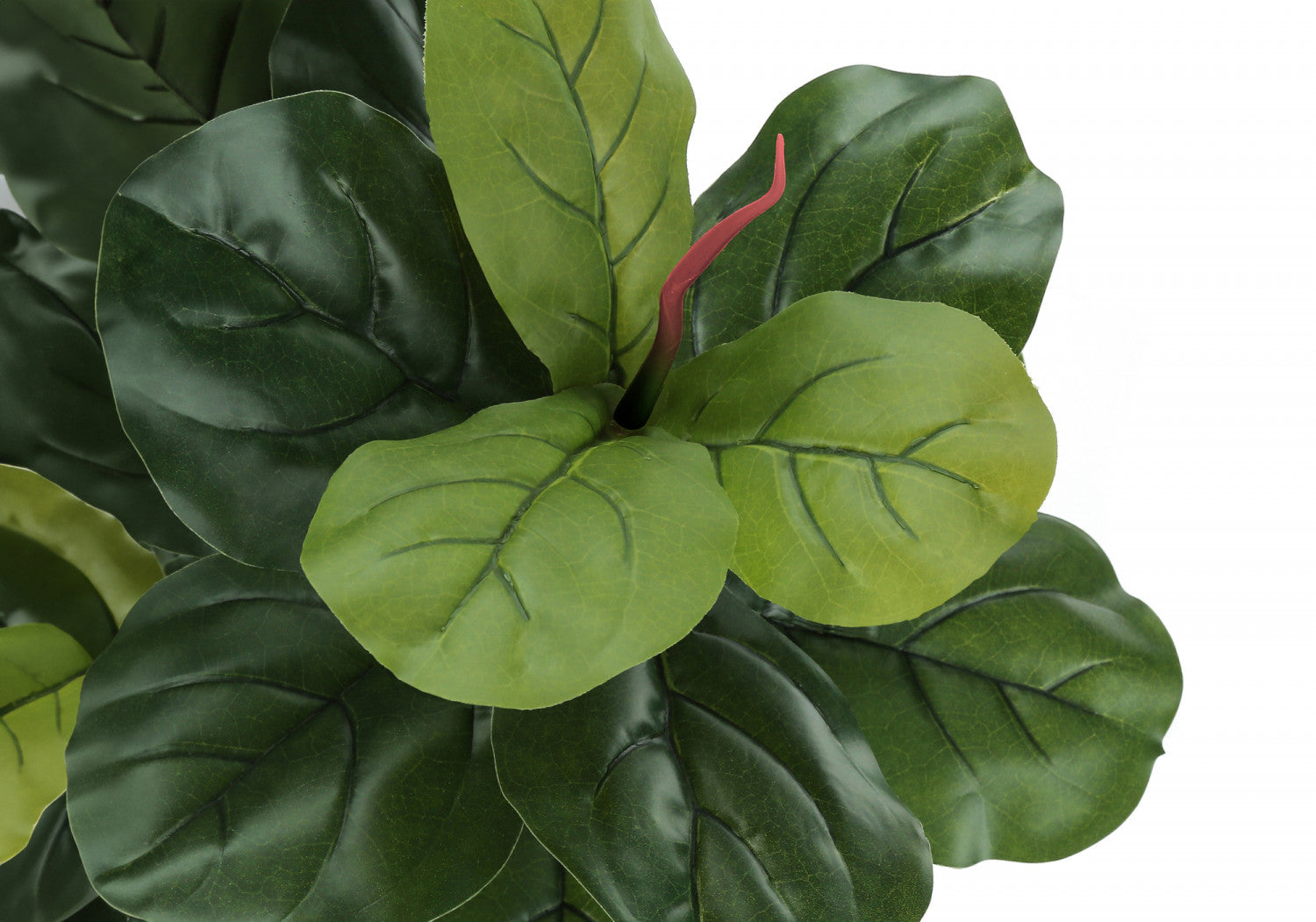 47 Inch Artificial Fiddle Leaf Fig Tree with 5 Black Pots - Realistic Green Faux Plant for Home Decor, Office, Living Room, Bedroom & Indoor Spaces