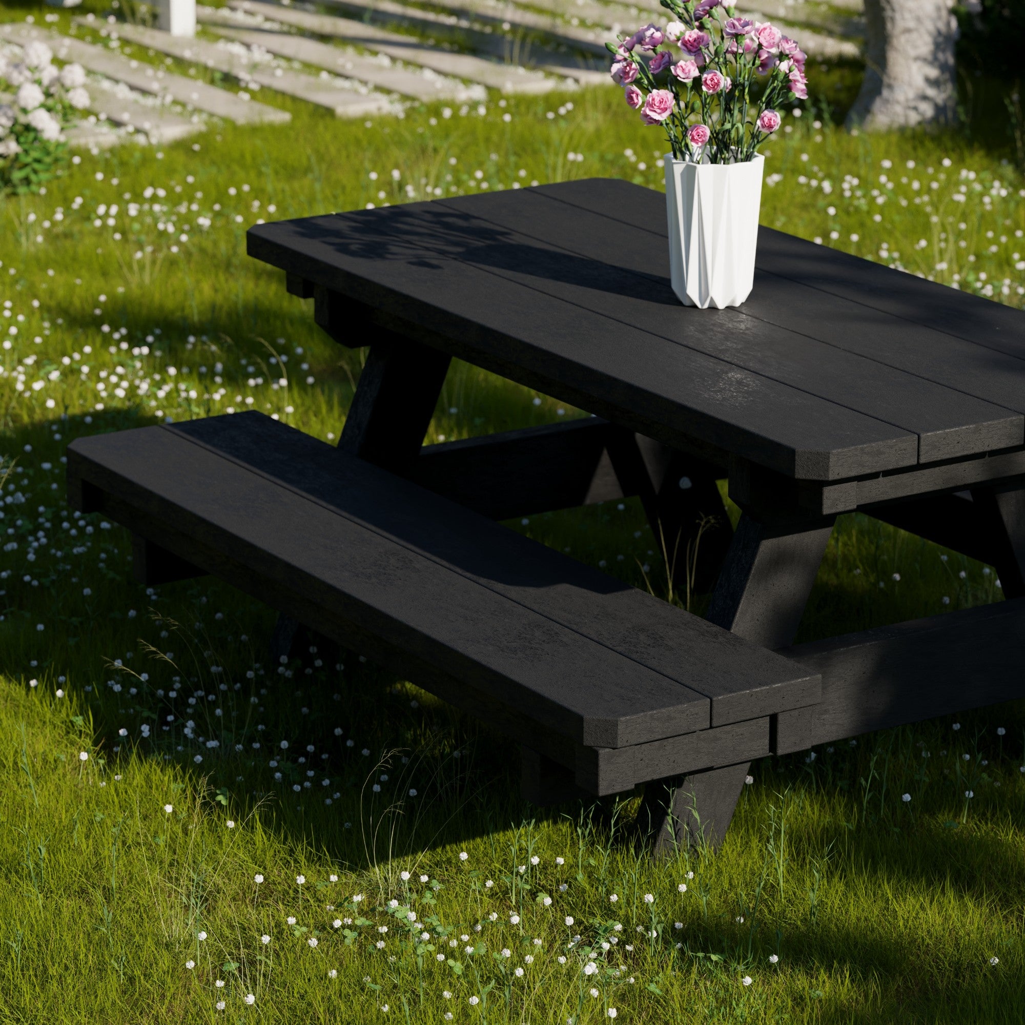 Heritage Kids Picnic Table - Durable Outdoor Wooden Table for Children's Playtime, Backyard, and Garden Activities