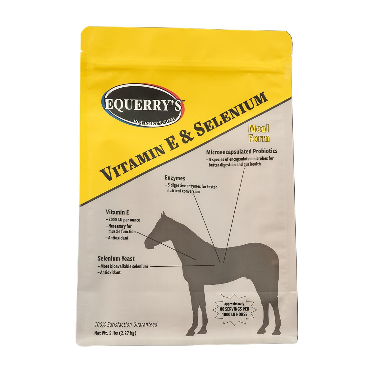 Equerry's Vitamin E & Selenium Supplement for Horses - 1 oz (2000 IU Vitamin E + 2mg Organic Selenium) - Supports Muscle & Immune Health - Ideal for Performance Horses & Senior Equine Care