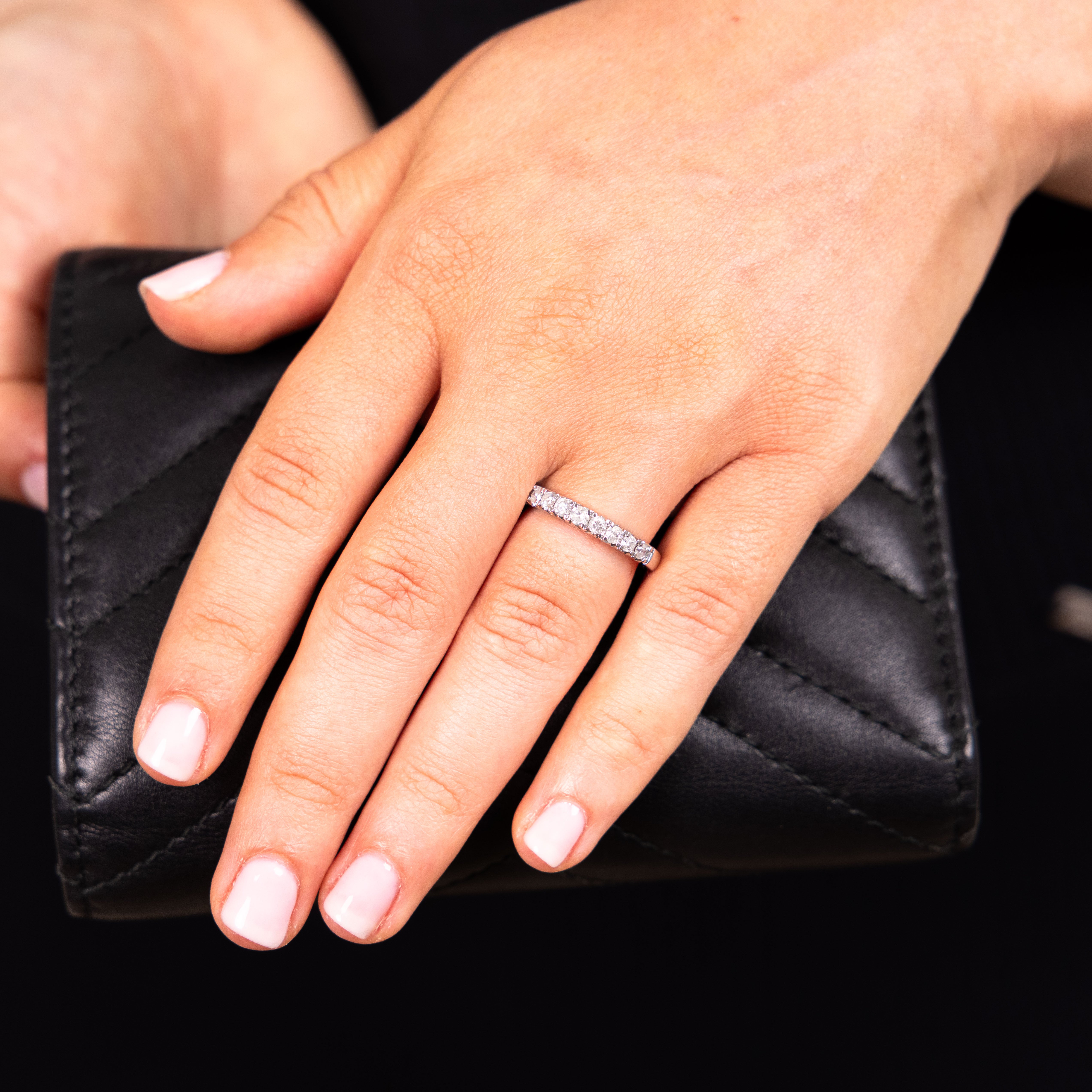 1/2 Carat Diamond Eternity Ring in 10K White Gold - Perfect for Anniversaries, Engagements & Special Occasions