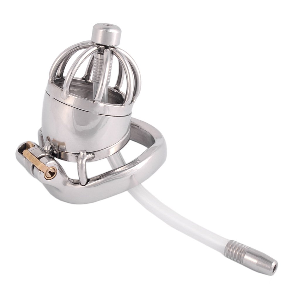 Premium Medical Grade Stainless Steel Chastity Cage for Men - Comfortable Cock Ring with 45mm (1.77