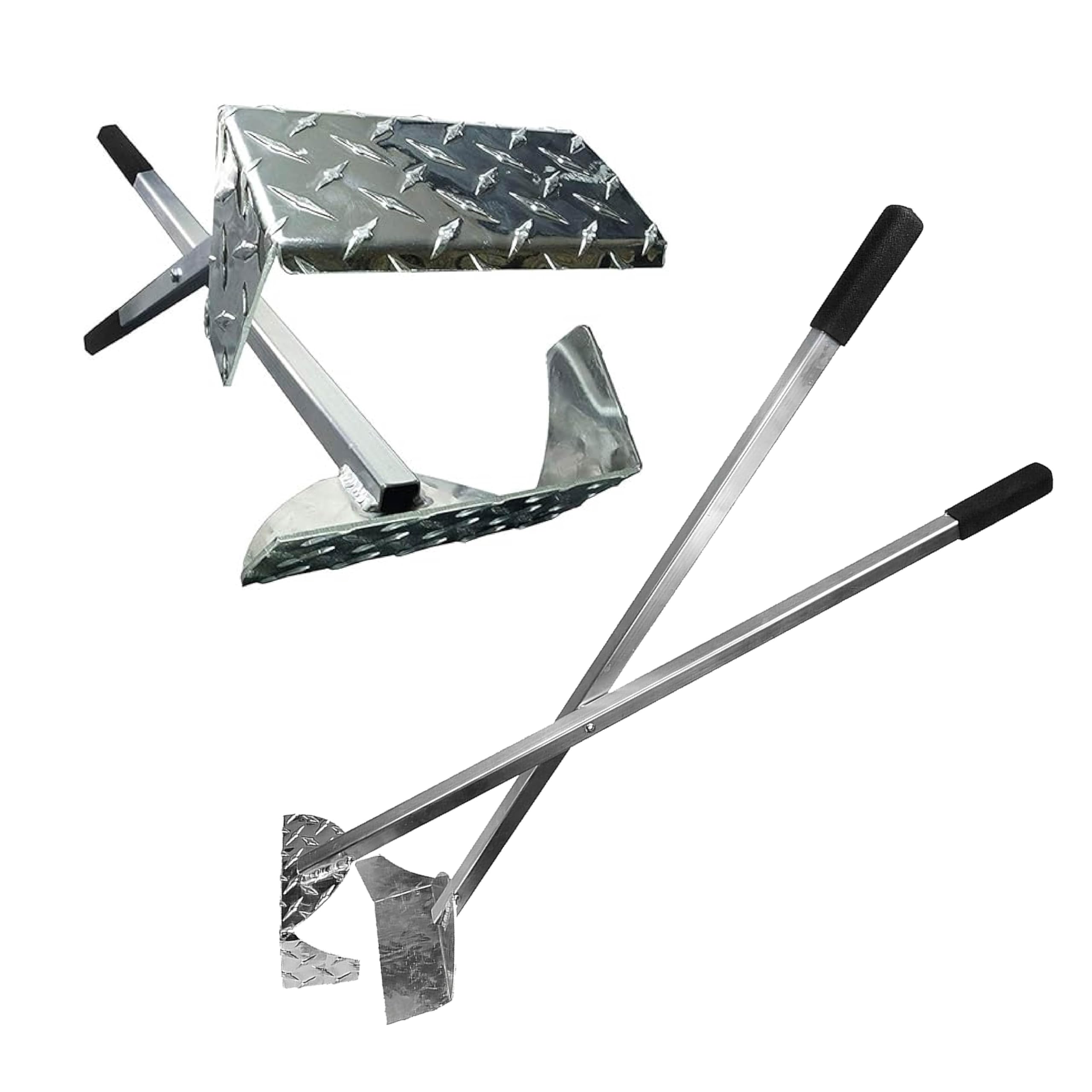 ActiveDogs Heavy Duty Dog Poop Scooper - Durable Welded Aluminum Metal Pooper Scooper with Solid Bolt System - Flat Style Pet Waste Removal Shovel (Made in USA) - Perfect for Backyards, Parks & Dog Walking
