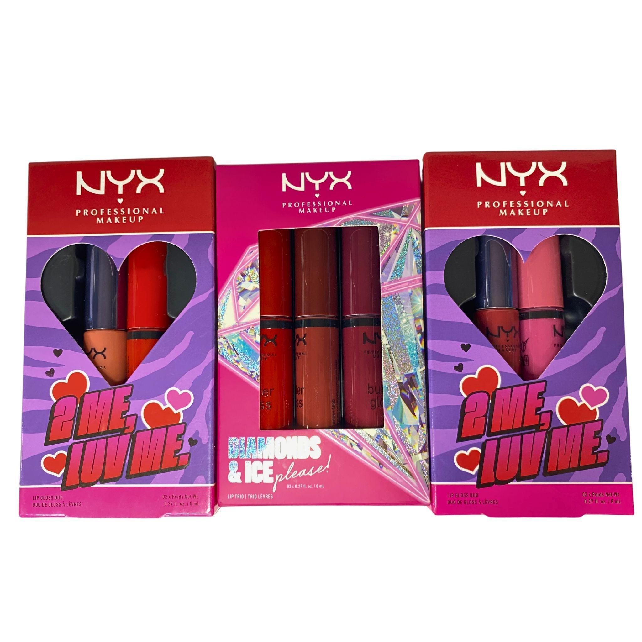 NYX Lip Gloss Set - 30 Pcs Lip Duo & Lip Trio Assortment | Long-Lasting Shine & Hydration | Perfect for Daily Wear, Parties & Makeup Artists