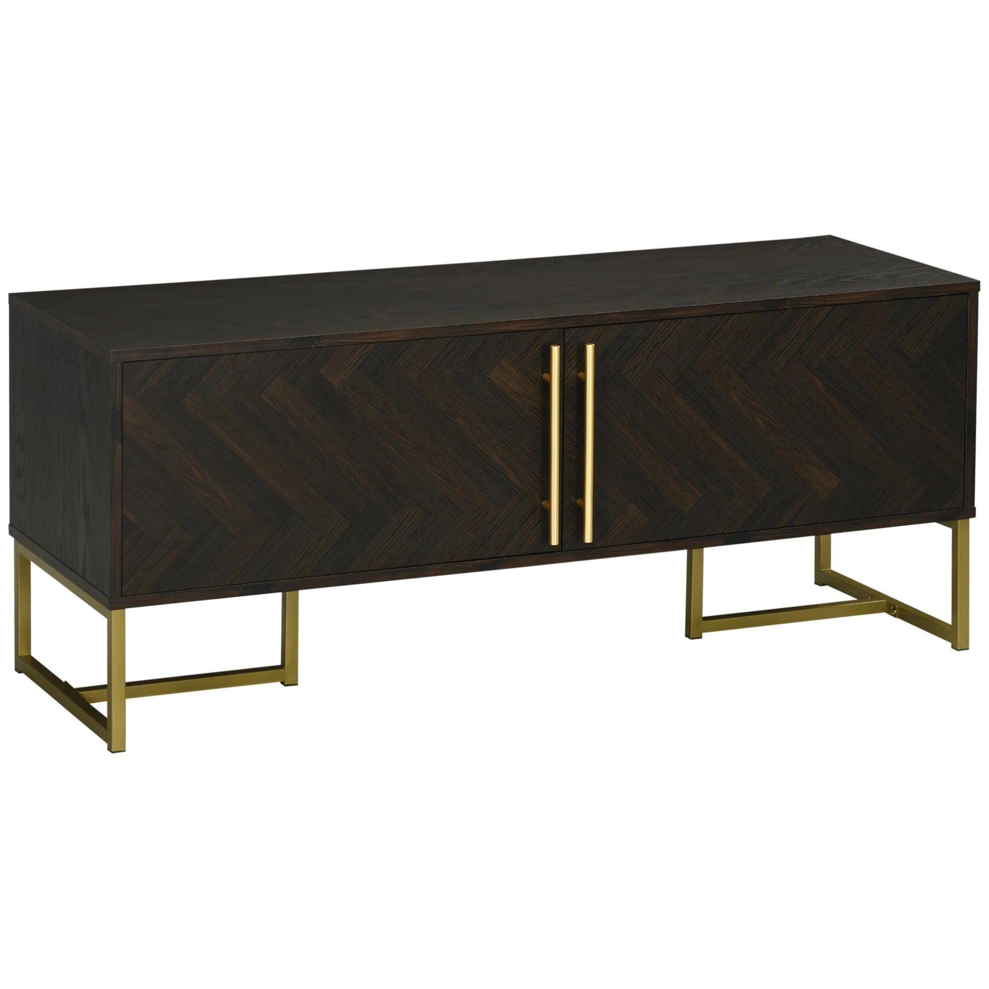 55 Inch TV Stand with 2 Door Storage Cabinets, Adjustable Shelves & Cable Management - Perfect for Living Room, Bedroom & Home Theater Setup