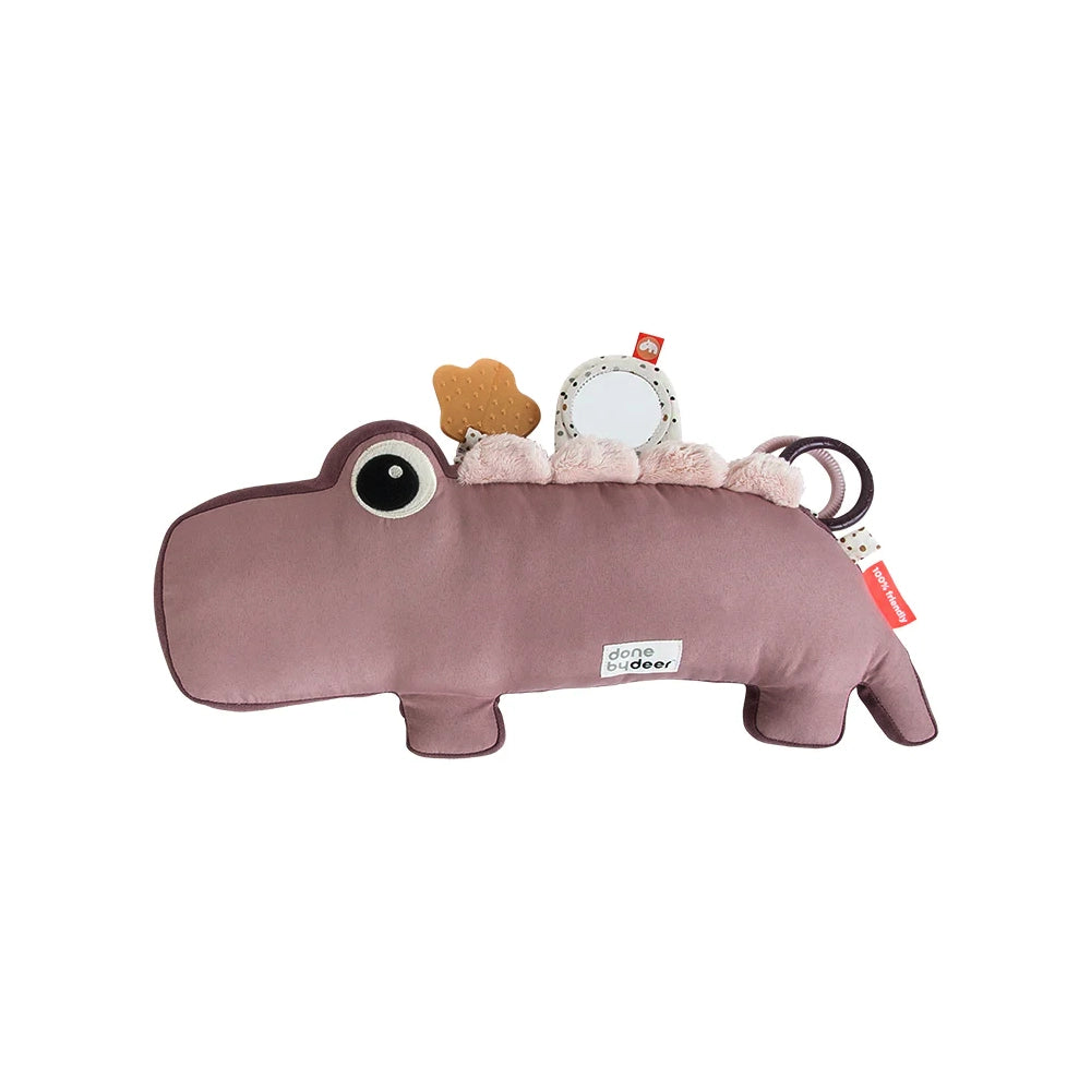 Done by Deer Tummy Time Activity Toy - Interactive Baby Play Mat with Crinkly Croco Powder Design for Sensory Development | Perfect for Newborns & Infants | Nursery, Playroom & Daycare Essential