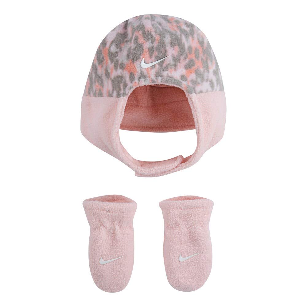 Nike Baby Boy's 2-Piece Fleece Hat and Mittens Set with Swoosh Logo - Warm Winter Accessories for Infants & Toddlers - Perfect for Outdoor Play, Snow Days, and Cold Weather Protection