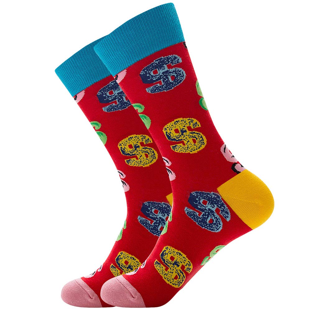 Funny Men's Socks 10 Pack - Colorful Cotton Novelty Dress Socks for Couples with Fashion Patterns | Perfect for Gifts, Streetwear, and Casual Outfits