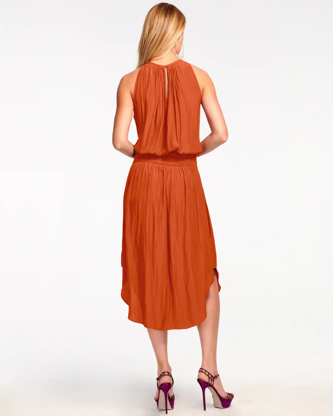 Audrey Midi Dress in Cinnamon - Elegant Flowy Vintage Style Dress for Women | Perfect for Weddings, Parties & Special Occasions