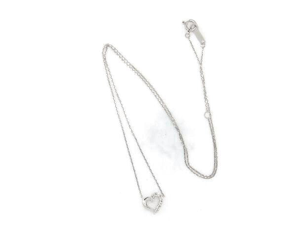 4℃ Diamond Heart Pendant Necklace in Platinum 850 - Elegant Gift for Valentine's Day, Anniversary & Special Occasions