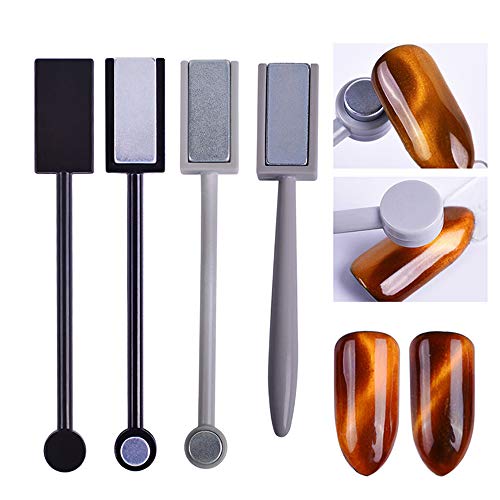 PhantomSky 3D Magnetic Cat Eye Gel Nail Polish Kit - 3 PCS Nail Magnet Plate Wand & Magnet Stick Pen for Manicure & Nail Art | DIY Professional Salon Quality Nail Tools for Home & Party Makeup