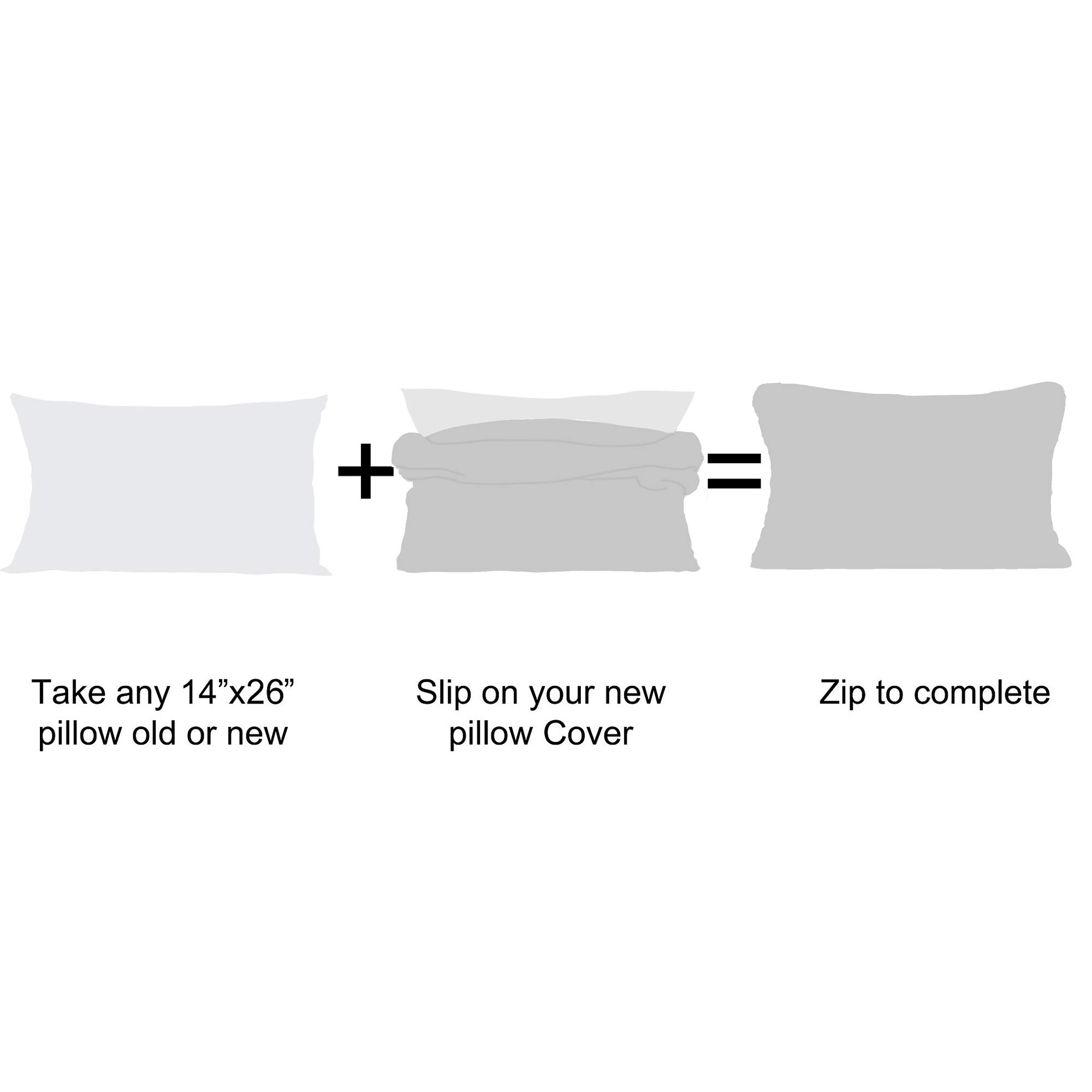 Luxury Faux Fur Throw Pillow Covers Set of 2 - 14