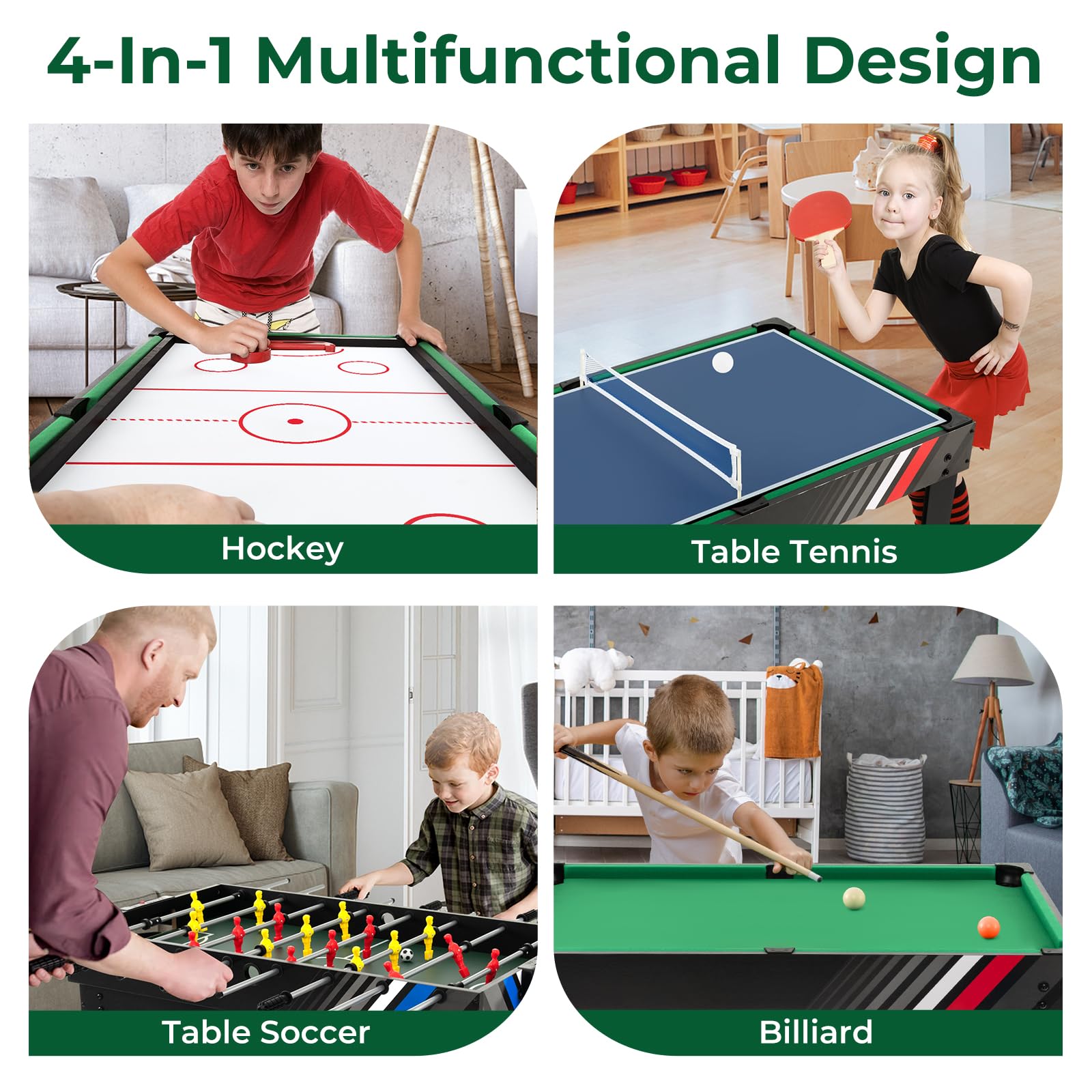 Goplus 4-in-1 Multi-Game Table - 49