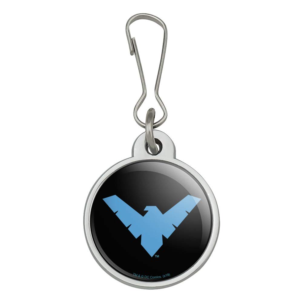 Batman Nightwing Logo Jacket Handbag Purse Luggage Backpack Zipper Pull Charm - DC Comics Superhero Accessories for Cosplay, Travel & Everyday Use