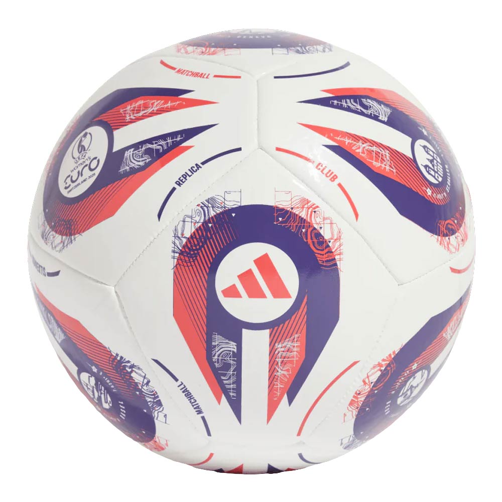 Adidas Women's Euro25 Club Football - Official Size 5 Soccer Ball (White/Pantone) - Perfect for Training, Matches & Gifts for Female Soccer Players