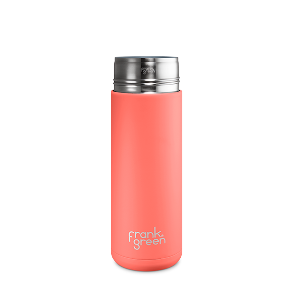 Eco-Friendly Ceramic Reusable Water Bottle - 20oz (595ml) Insulated Travel Mug for Hot & Cold Drinks - Perfect for Office, Gym, Hiking and Outdoor Activities