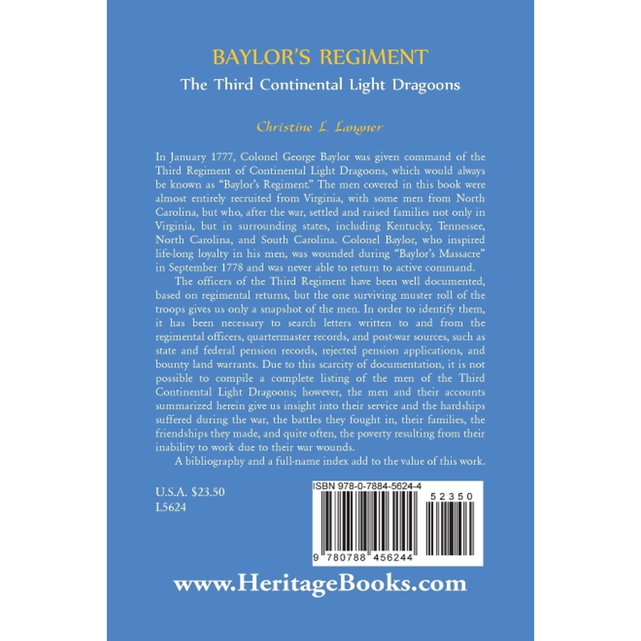 Baylor's Regiment: The Third Continental Light Dragoons - Authentic Revolutionary War Reenactment Uniforms & Costumes for Historical Events