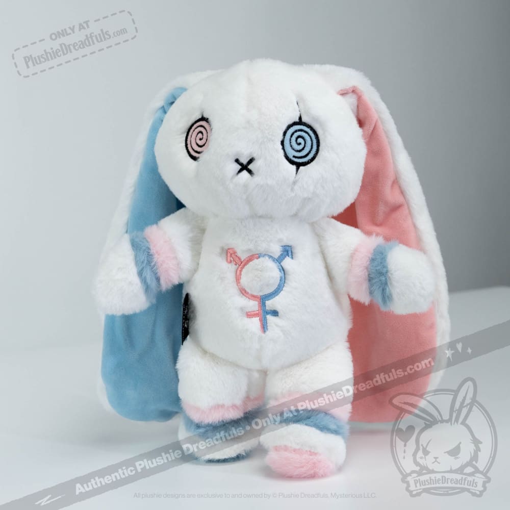 Plushie Dreadfuls Gender Dysphoria Rabbit - Soft Stuffed Animal Toy for Comfort & Support | Perfect for Therapy, LGBTQ+ Pride, and Emotional Healing