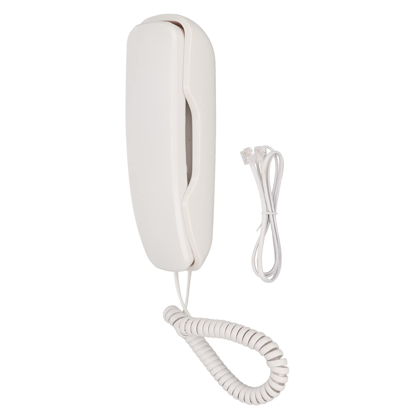 PUSOKEI Wall Mounted Corded Telephone with Redial & Mute Function - Big Button Wired Landline Phone for Home, Office & Hotel (White) - Perfect for Elderly Users, Business Calls & Emergency Communication