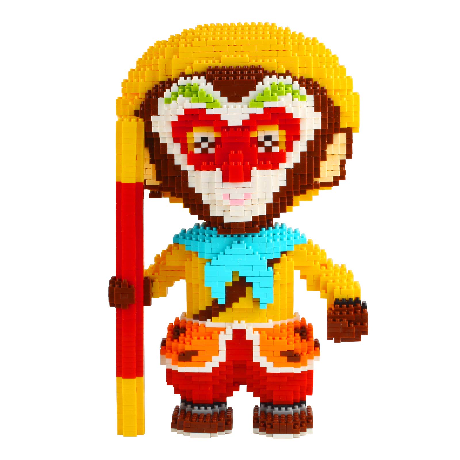 Larcele 3496-Piece Micro Building Blocks - Monkey King Mini Bricks Toy Set (Model KLJM-02/4748) | Creative STEM Educational Gift for Kids & Adults | Perfect for Home Decor, Office Display & Collectors