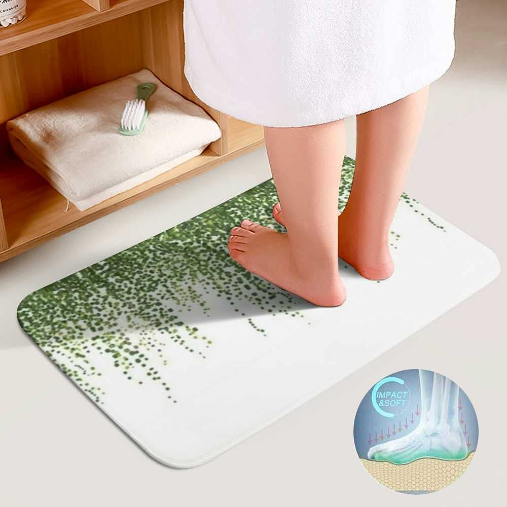 Hapuxt 3-Piece Bathroom Rug Set - Anti-Slip Absorbent Bath Mats with Ivy Pattern, Toilet Lid Cover & U-Shaped Contour Rug, Machine Washable - Perfect for Bathroom Safety and Decor