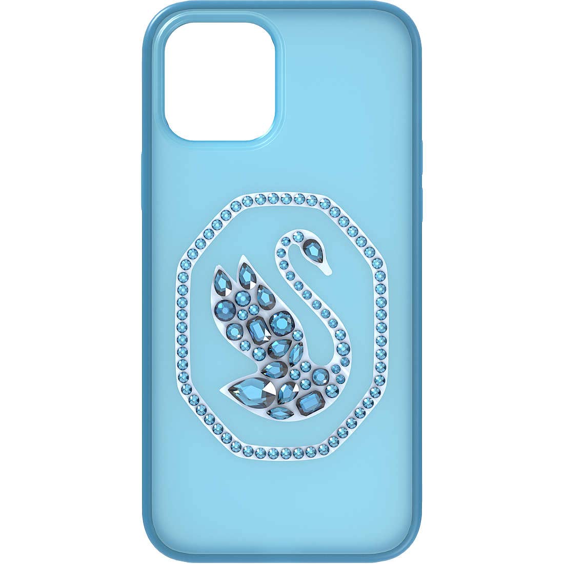 Swarovski Signum Crystal-Studded Smartphone Case for iPhone 12 Pro Max - Elegant Blue Rhinestone Protective Cover | Perfect for Parties, Weddings & Special Occasions