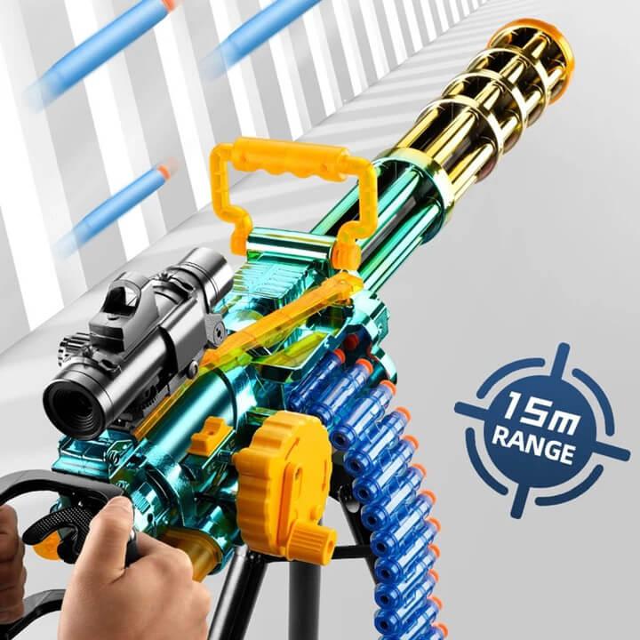 Electric Auto Gatling Darts Blaster Toy - High-Speed Shooting Dart Gun for Kids Outdoor Play, Nerf Battles & Target Practice