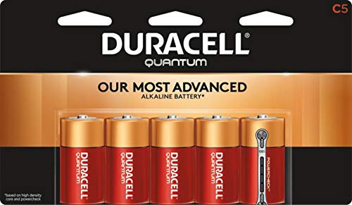 Duracell Quantum C Alkaline Batteries - 5 Pack Long Lasting C Cell Batteries for Flashlights, Toys, Clocks & Electronics - Household & Business Use - Durable Power Supply