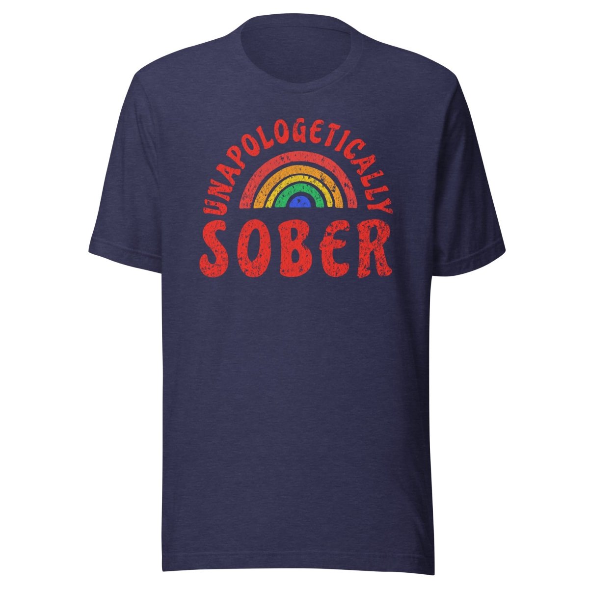 Unapologetically Sober Rainbow Pride Unisex T-Shirt - LGBTQ+ Ally Apparel for Pride Month, Sober Celebrations & Everyday Wear