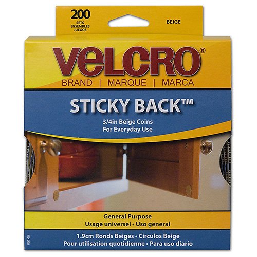 Velcro Brand 352624 - 3/4 Inch Beige Velcro Dots, 200 Count - Perfect for DIY Crafts, Home Organization & Office Supplies