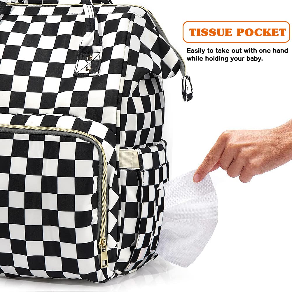 Waterproof Diaper Backpack for Moms & Dads - Large Multifunctional Baby Changing Bag with Insulated Pocket | Perfect for Travel, Daycare & On-the-Go Parenting