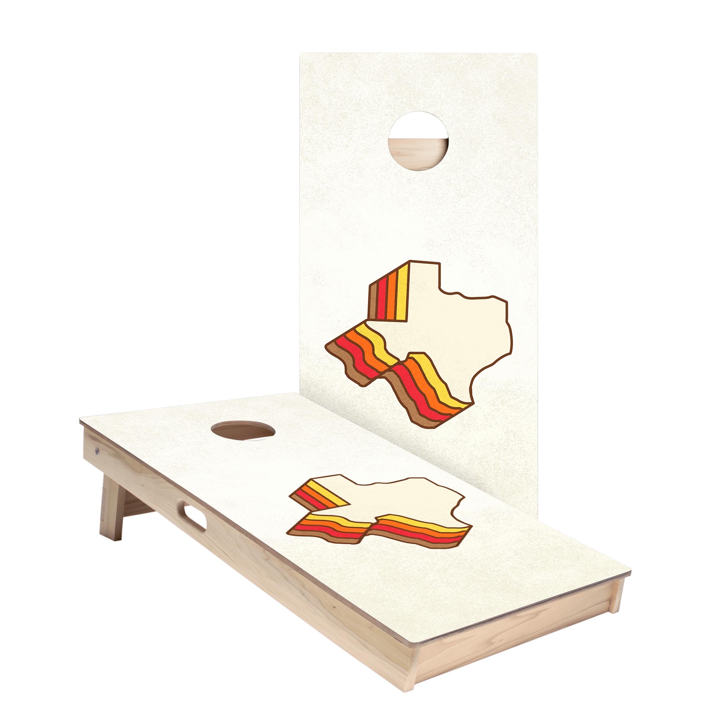 Vintage Texas Star Cornhole Boards Set - Classic Outdoor Game for Backyard, Tailgating & BBQ Parties - American Flag Design Bean Bag Toss Game