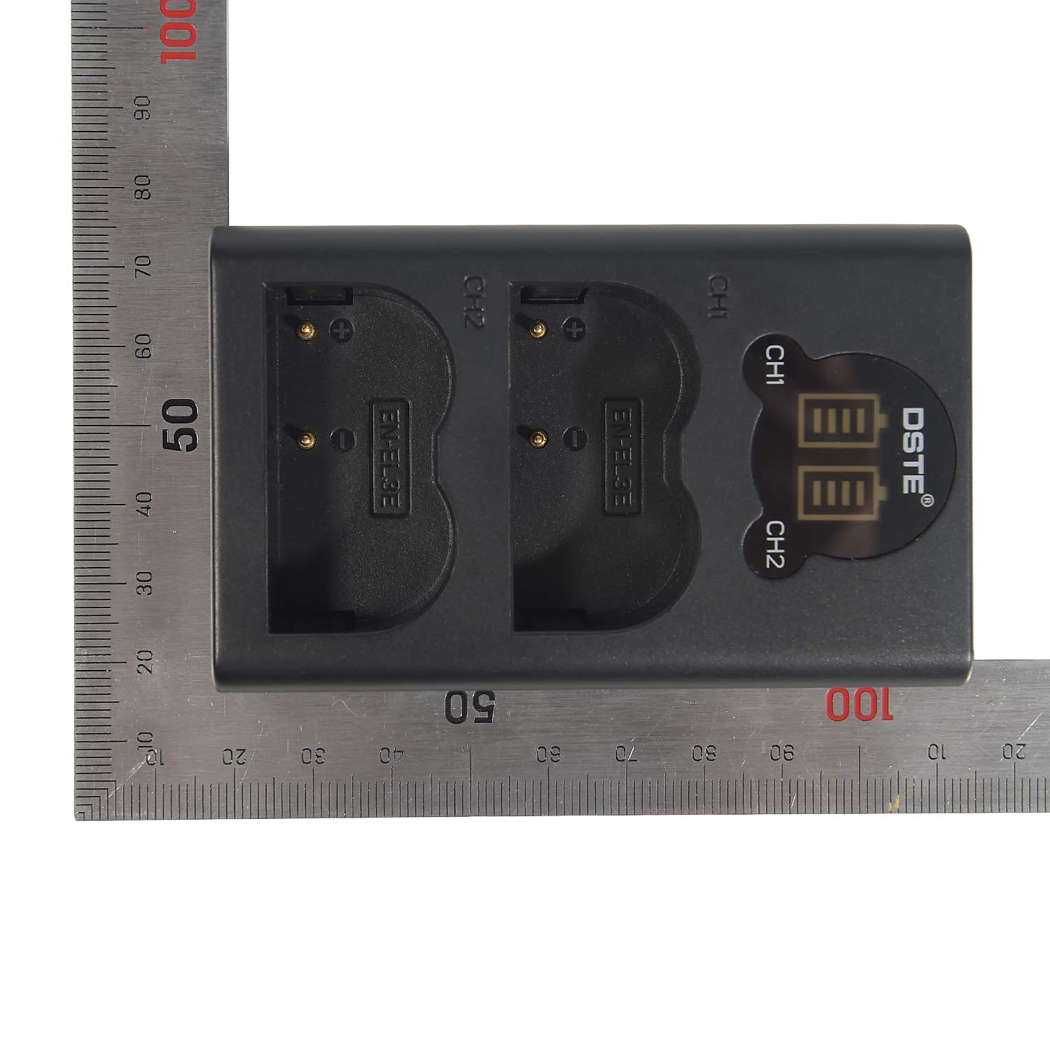 DSTE 2-Pack EN-EL3E Replacement Batteries with LCD Dual USB Charger - Compatible with Nikon D30, D50, D70, D70S, D80, D90, D100, D200, D300, D300S, D700 DSLR Cameras - Perfect for Travel, Photography Sessions & Backup Power