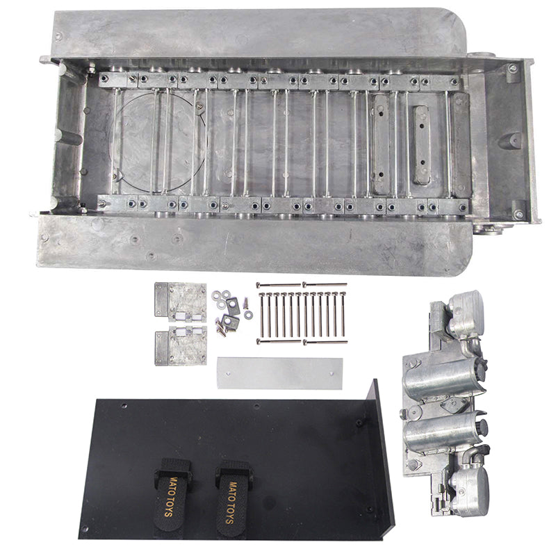1/16 Mato Metal Smoke Launcher Spare Part for German Tiger I RTR RC Tank - Tool Box, Suspension Bar & Rear Panel Exhauster - Perfect for Tank Model Enthusiasts & Battle Scenes