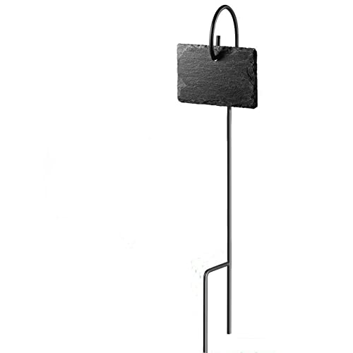 10x7CM Slate Plant Tags & Labels with 42CM Rods - Set of 10 for Farm, Garden, Orchard - Perfect for Garden Pots, Flower Pots & Hanging Baskets - Durable Plant Sign Tags for Outdoor & Indoor Gardening