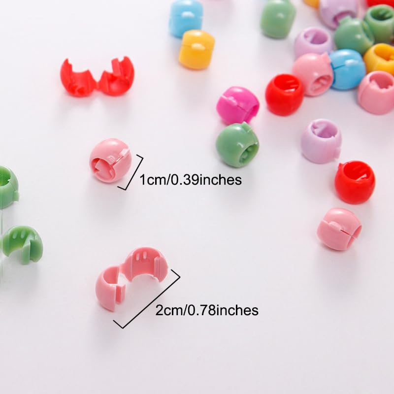 AKOAK 50 PCS Mini Hair Clips with Beads - Plastic Claw Hair Clips for Women, Girls & Kids | Cute Hair Accessories for School, Parties & Daily Styling (Random Colors)