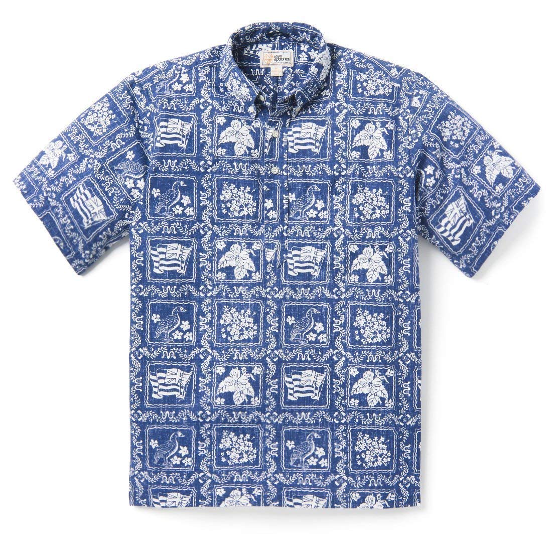 Reyn Spooner Men's Lahaina Sailor Classic Hawaiian Aloha Shirts - Breathable Cotton Pullover for Beach Vacation & Summer Casual Wear