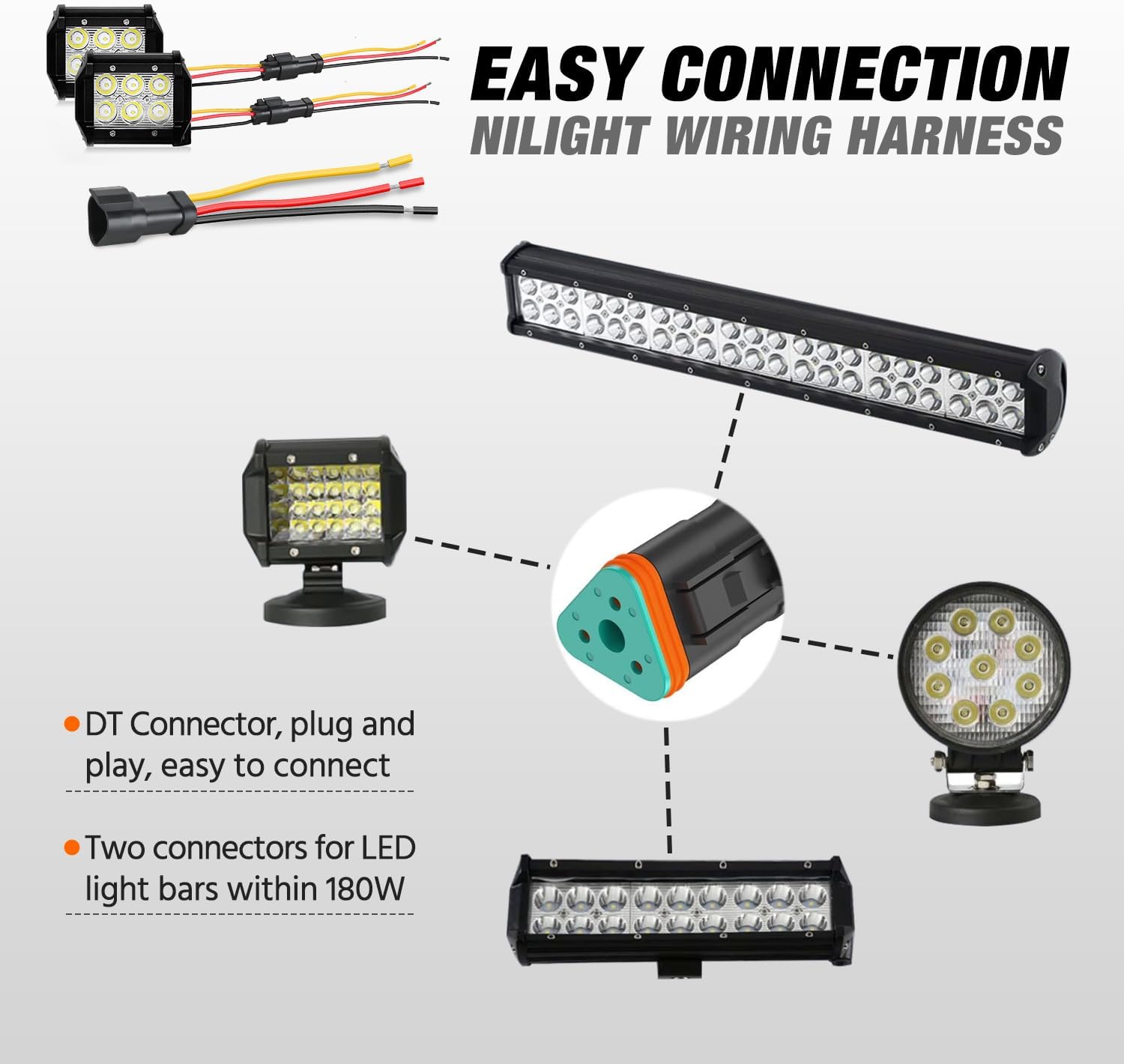 3 Pin DT Connectors 16AWG 6 Kits - Male and Female Waterproof Electrical Connectors with Heat Shrink Butt Terminals - Plug and Play for Automotive, Marine, and Outdoor Wiring Applications