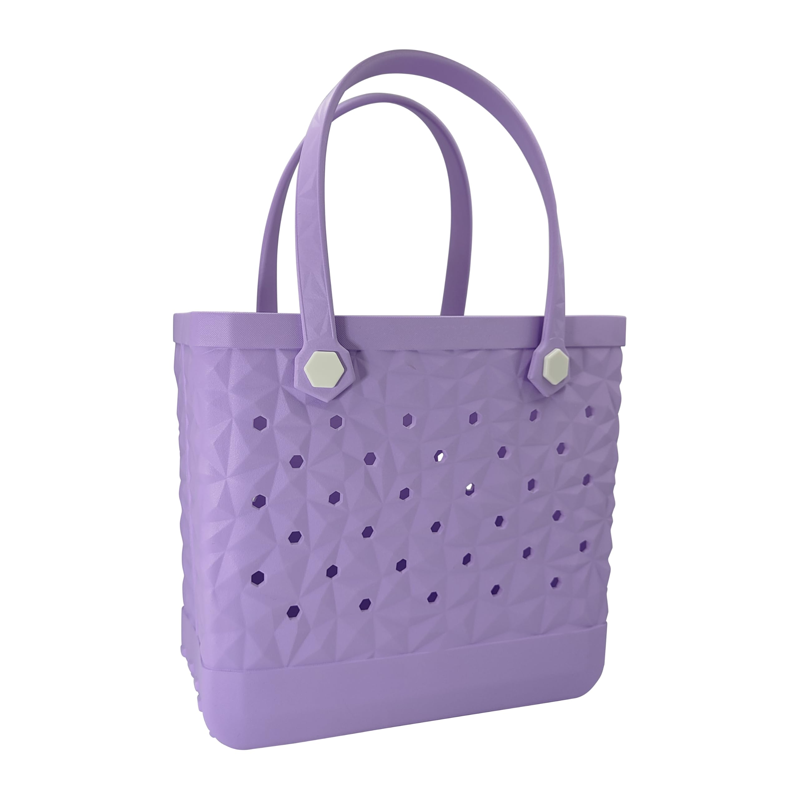 **Waterproof Large Rubber Beach Tote Bag - Sandproof, Easy Clean, Durable for Outdoor, Pool, Travel & Shopping**
