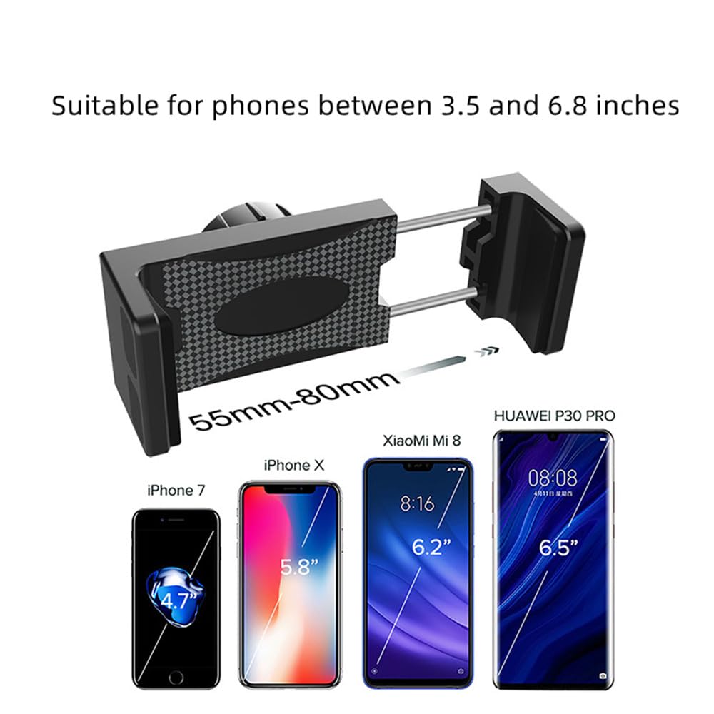 Dual Car Phone Mount - Adjustable Dashboard Phone Holder for 2 Smartphones (3.5-6.8 Inch) | Perfect for Uber Drivers, Road Trips & GPS Navigation