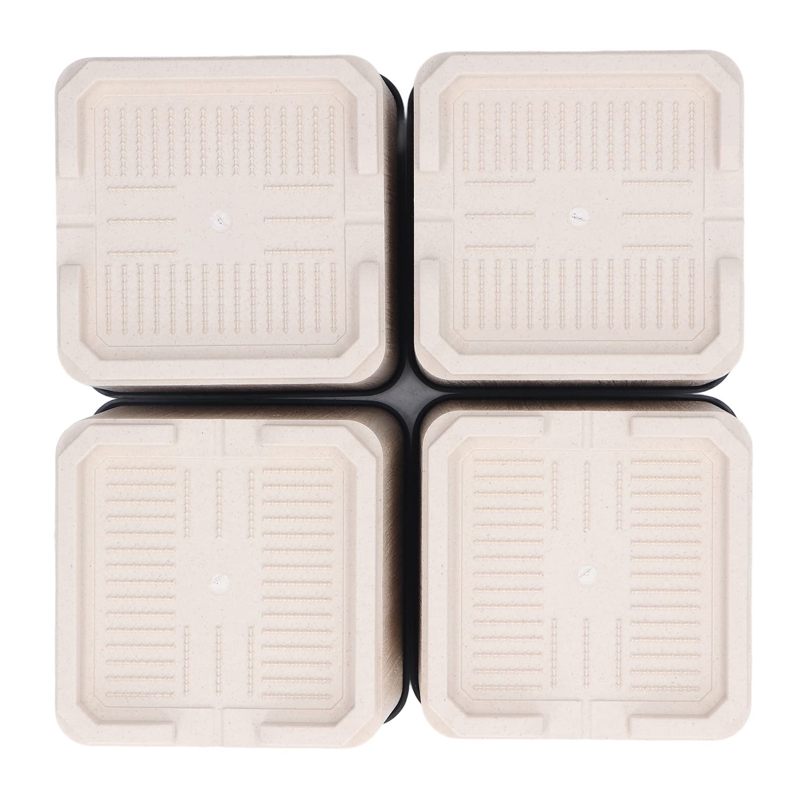 CHICIRIS 4Pcs Heavy Duty Plastic Bed Risers & Furniture Risers - Anti-Vibration Pads for Washing Machine, Cabinet, Sofa - Lift & Level Furniture for Home & Office Use