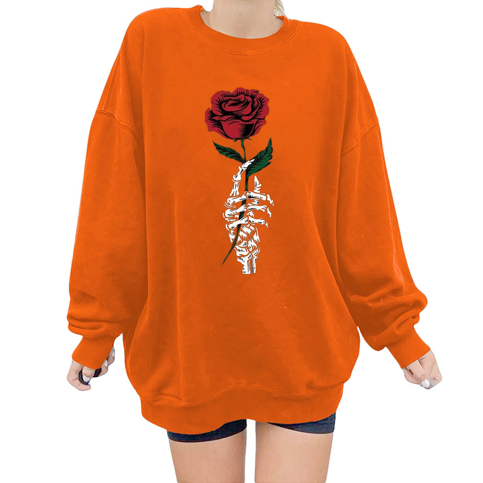Plus Size Women's Hoodie Pullover - French Terry Crew Neck Long Sleeve Casual Sweatshirt | Perfect for Lounge Wear, Gym & Everyday Comfort