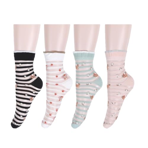 4 Pack, Striped Flower