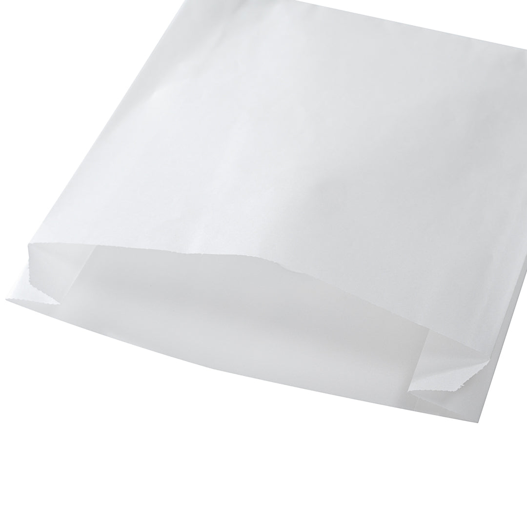 Eco-Friendly White Paper Sandwich & Snack Bags - Silicone Coated, 7