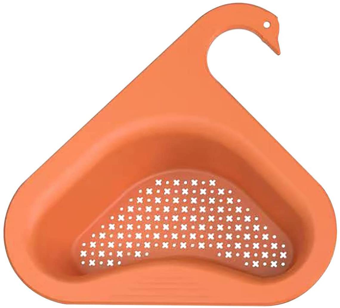 Multifunctional Kitchen Sink Drain Strainer Basket - Food Catcher & Stopper for Filtering Waste, Washing Vegetables & Fruits (Orange) | Perfect for Home Kitchens, Restaurants & Food Prep Areas