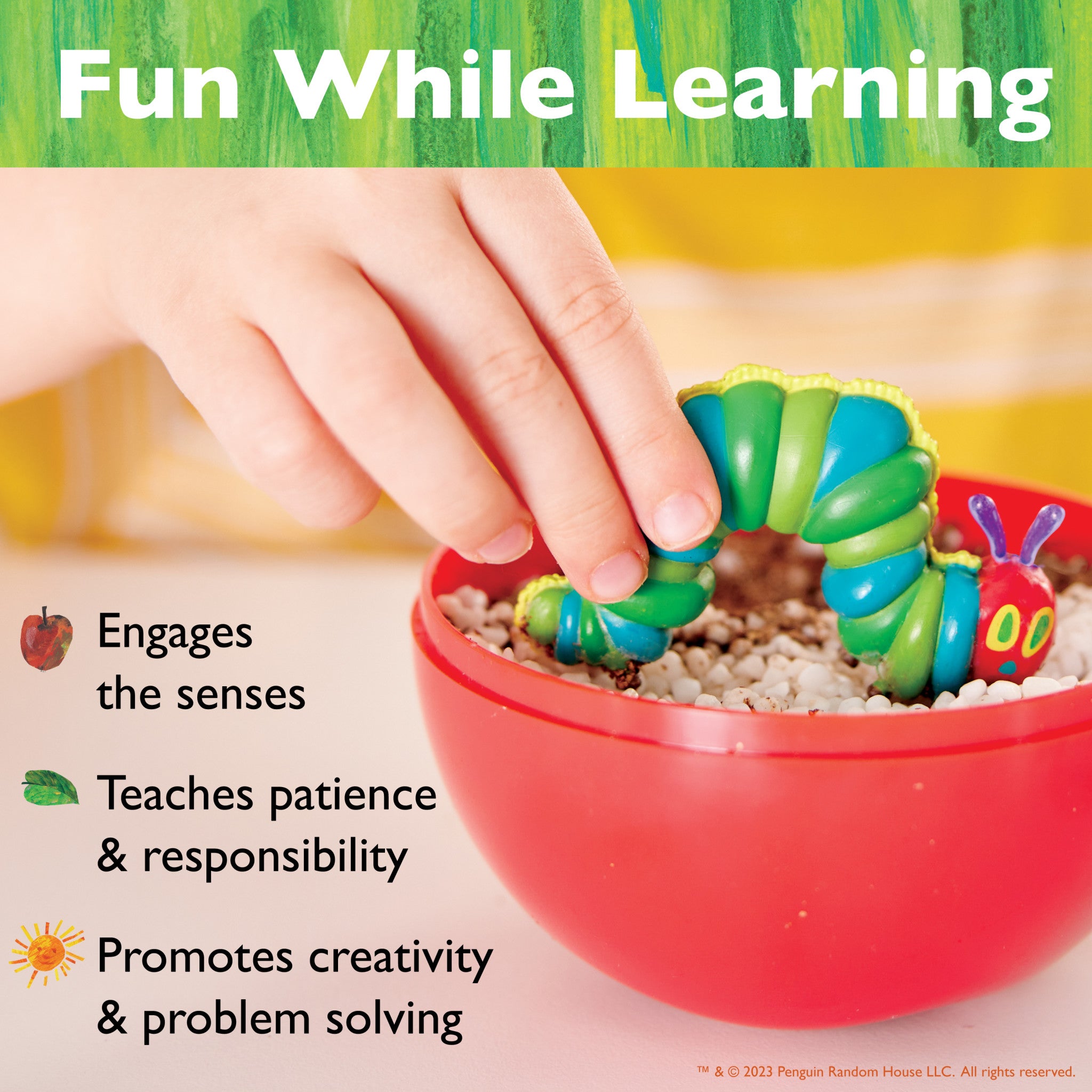 The Very Hungry Caterpillar Ready to Grow Garden Kit - Educational Kids Gardening Set with Storybook & Tools - Perfect for Outdoor Learning & STEM Activities (Model #6372000)