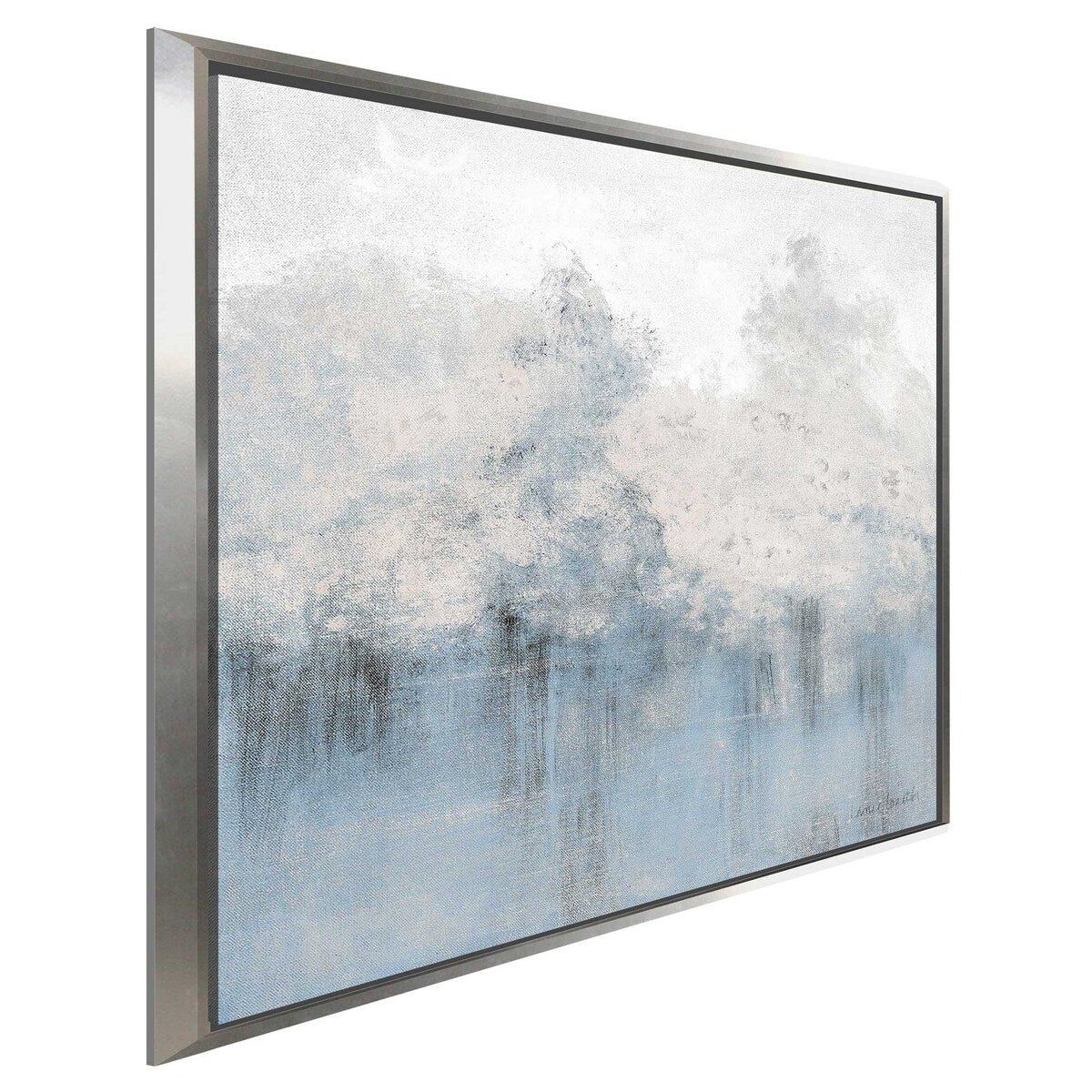 Blue East of Edinburgh Print on Floating Canvas Wall Art - Modern Home Decor for Living Room, Bedroom & Office
