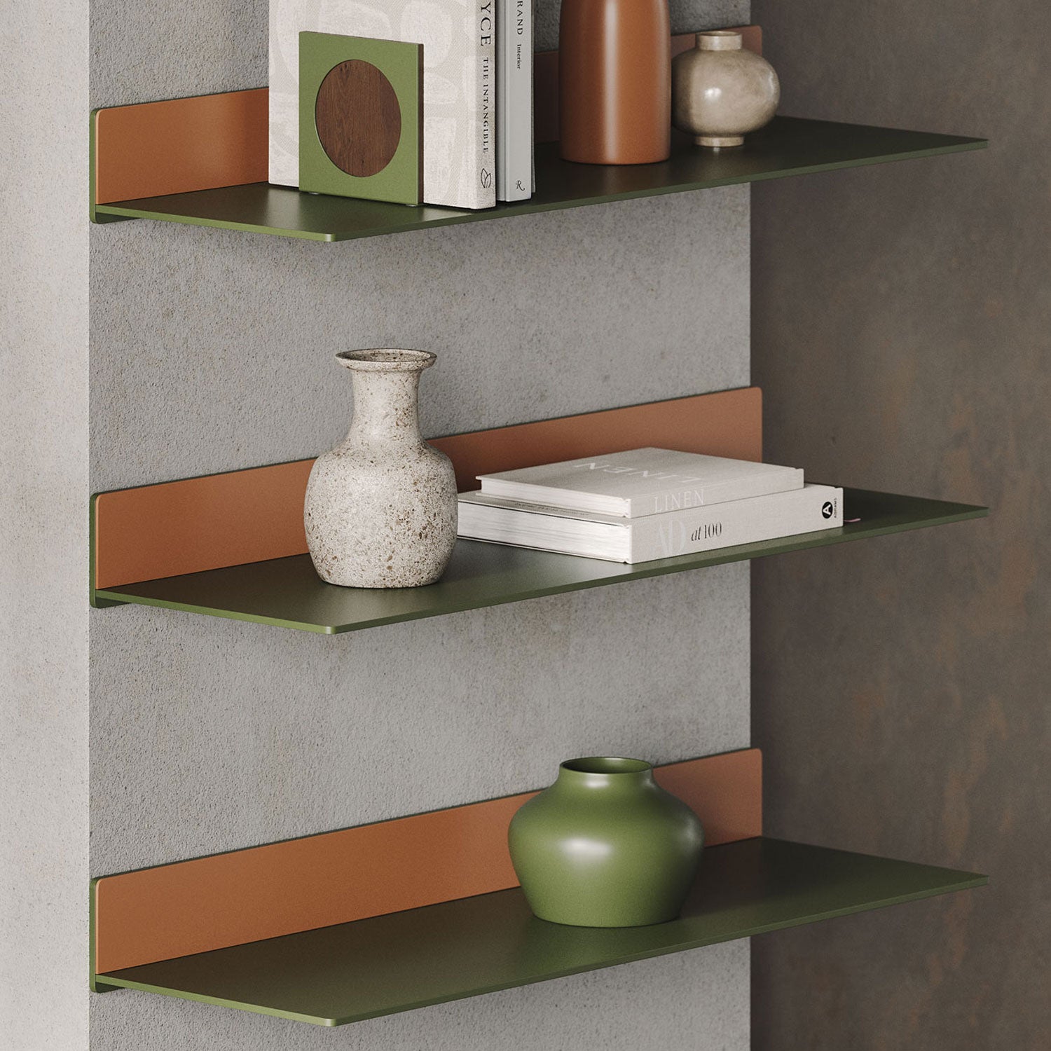 Tromso FM3 Steel Floating Shelf - Heavy Duty Wall Mounted Shelf for Living Room, Kitchen, Bathroom & Office Storage - Rustic Industrial Style Home Decor